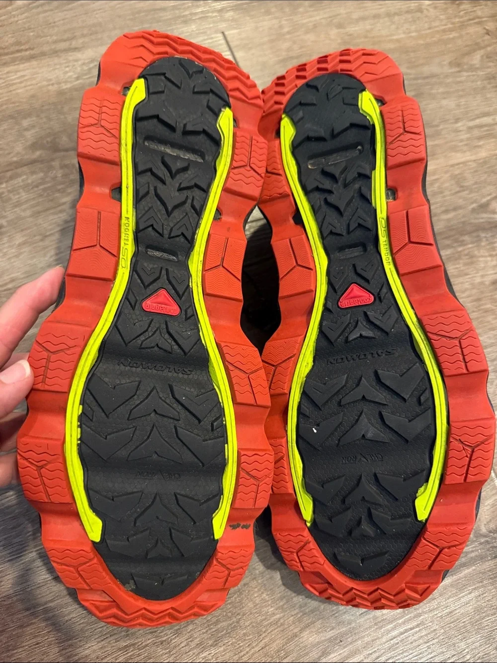 Salomon RX Gecko Mesh Slip On Shoe in Black and Orange Size 10.5